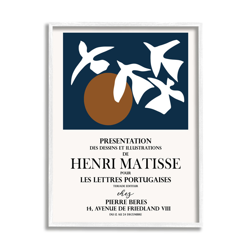 Flyer de collage historique soleil matisse, Plaque murale, L 16 po x H 16 po