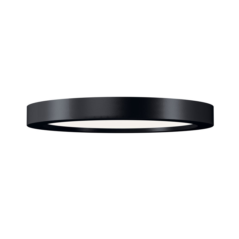 Plafonnier encastré à DEL noir 9,25 po Ara, H 0,71 po x l 7,01 po x P 7,01 po