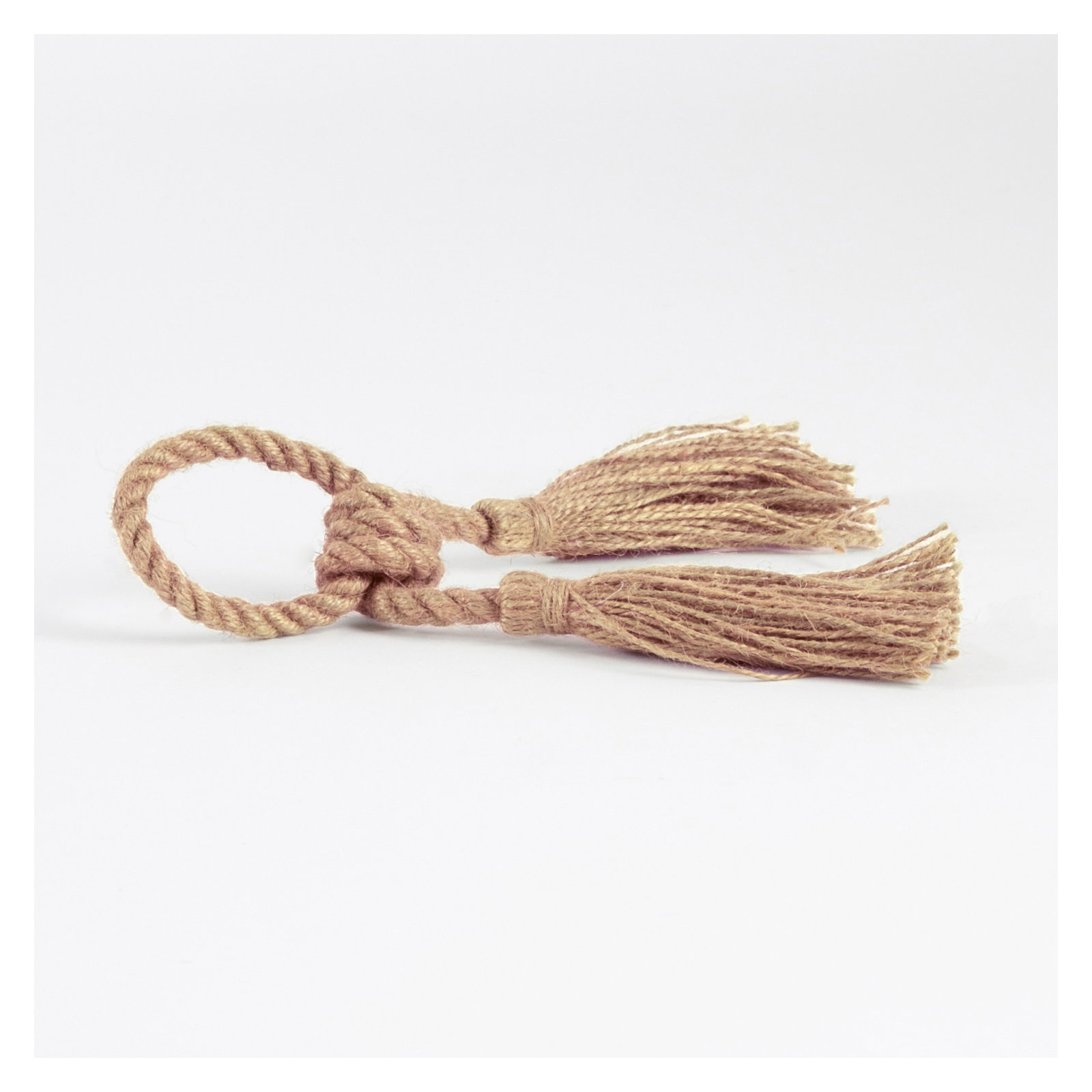 Harrietta Jute Tassel Napkin Rings, Natural