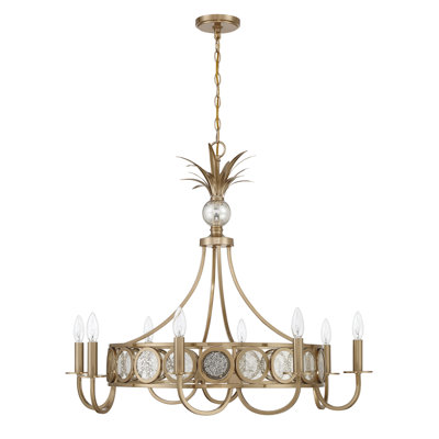 Hearst 8-Light Chandelier in Noble Brass