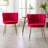 Chele Modern Velvet Upholstered Dining Chairs Accent Chairs with Curved Back & Gold Metal Legs for Kitchen Vanity Bedroom -474602432