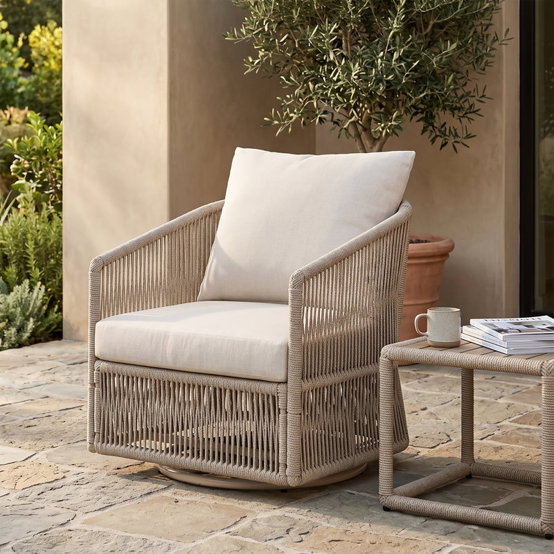 Chaise de patio extérieure pivotante à 360 ° Montrose Modern Coastal, 1