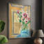 Fleurs en bouteille I, reproduction encadrée - bois massif