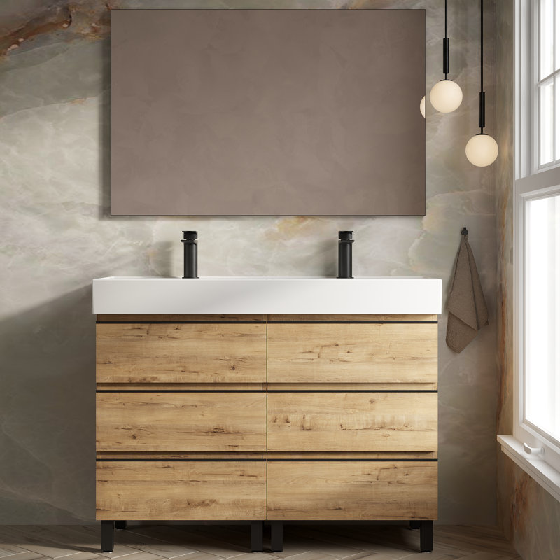 Sabree 1mm Double Bathroom Vanity with Basin