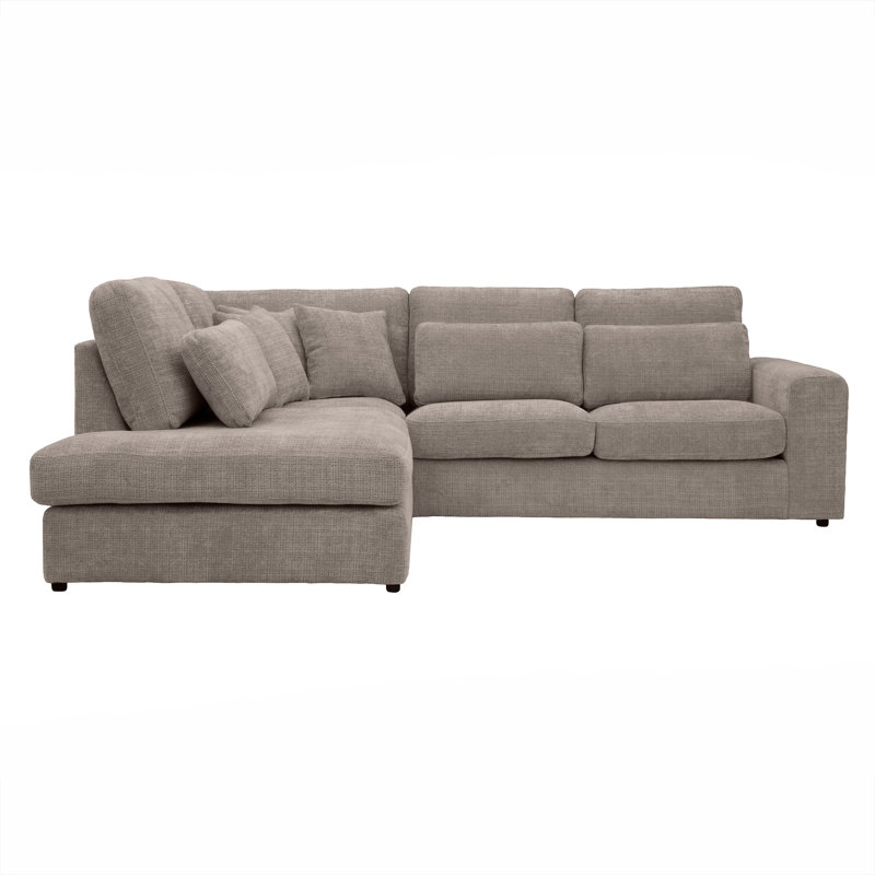 4 Seater Corner Sectional, Taupe, Left Hand