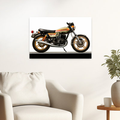 1977, Ossa, 500Cc Yankee, moto, paysage abstrait classique, art mural