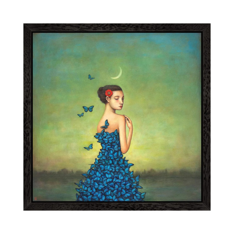 Metamorphosis In Blue by Duy Huynh - Print on Canvas, 66.04 cm H x 66.04 cm W, Black Floater Framed