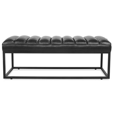Phillips Faux Leather Upholstered Bench
