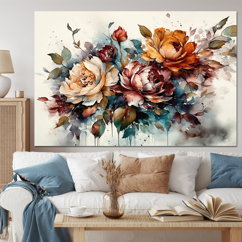 Blooming Vintage Flowers I - Art mural floral