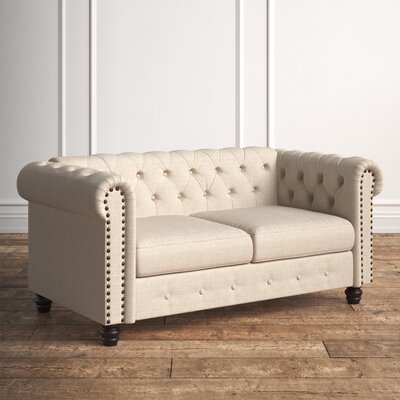 Provence 61"" Rolled Arm Chesterfield Loveseat -  Kelly Clarkson Home, OPCO5151 43256317