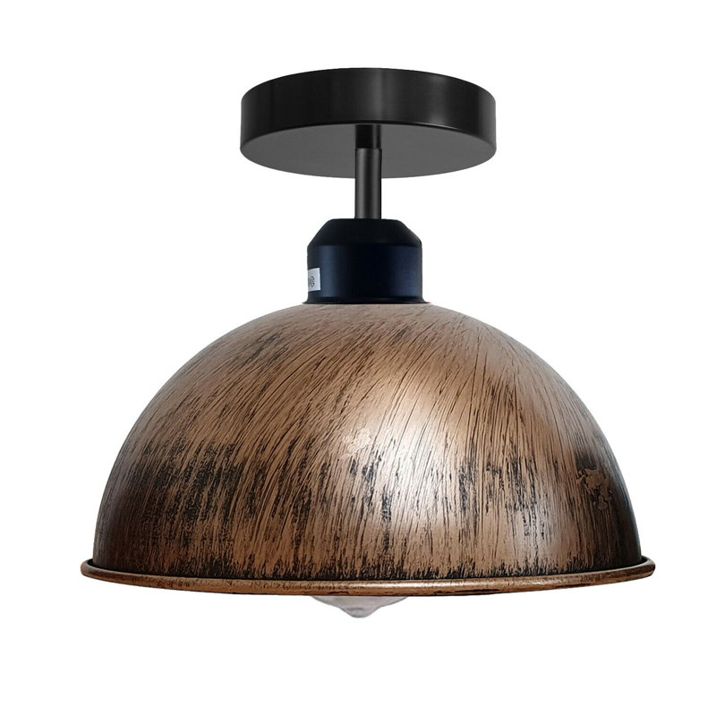 Bustillos Semi Flush Mount, Brushed Copper