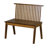 Folding Slatted Backrest Solid Wood Bench-623479525