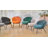 Velvet upholstery metal leg accent chair-3860853