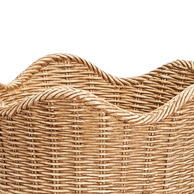 Basket Weave Pattern With Scalloped Edge Cachepot