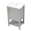 Meuble-lavabo de 20 po avec lavabo, armoire de salle de bain avec porte à fermeture douce, support de rangement et tablette ouverte-114497884