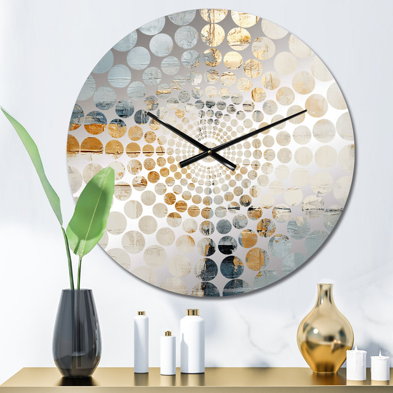 Horloge murale Creevamoy - Collages abstraits, Petit