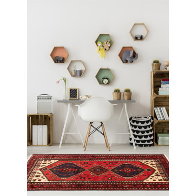 Anzaldua Red Rug 3'3" x 4'9"