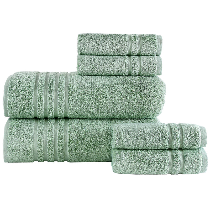 Ensemble de draps de bain et serviettes de bain Hammam, Vert clair