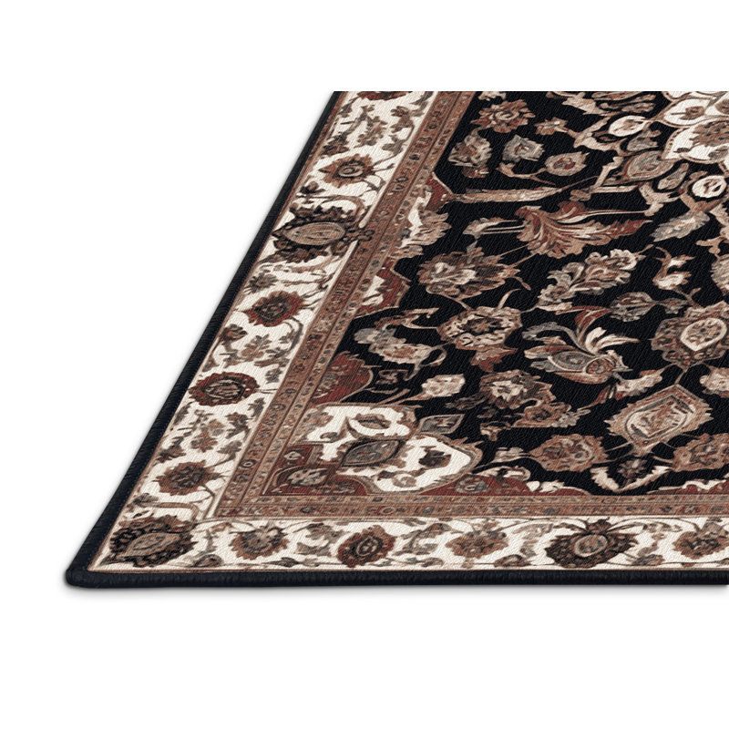 Tapis brun lavable à la machine, Carré 4 pi