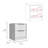 Kaia Nightstand , End Table, Side Table Two Drawers, Metal Handle -White-1725117094