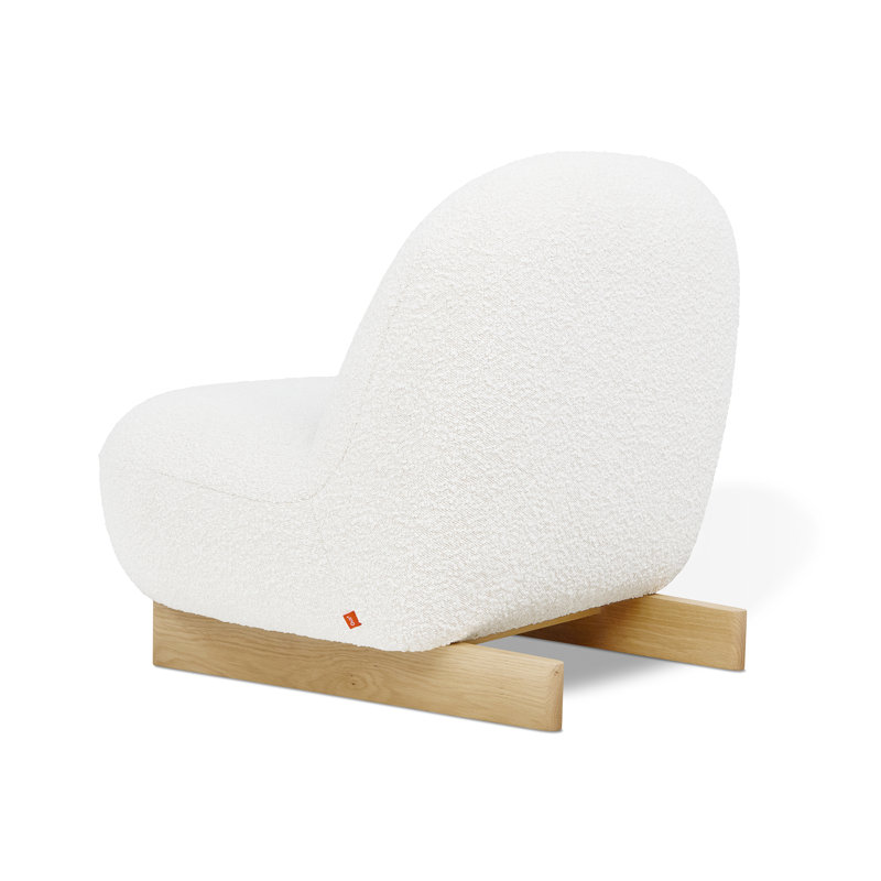 Arlo Boucle Armless Chair, Node Alabaster