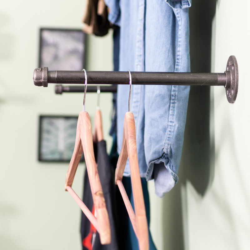 Laeff 3'' Metal Industrial Pipe Clothing Rack