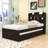 Eddra Size Multifunctional Platform Bed with LED Headboard,  Storage, and Pull-Out Twin Trundle-979544705-997466541
