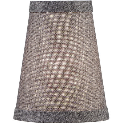Aspen Creative 7AD92D0259A34AC7972A4F3F8C45DE7E, abat-jour de lustre à pince Empire, gris foncé, 2 1/2 po haut x 4 po bas x 5 po incliné, 5PK