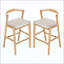 Tabouret de bar d'intérieur en bois d'hévéa, fini et revêtement, ensemble de 2-1506464234