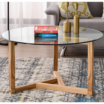 Table basse ronde en verre