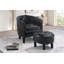 Fauteuil d'appoint Jacklyn avec repose-pieds