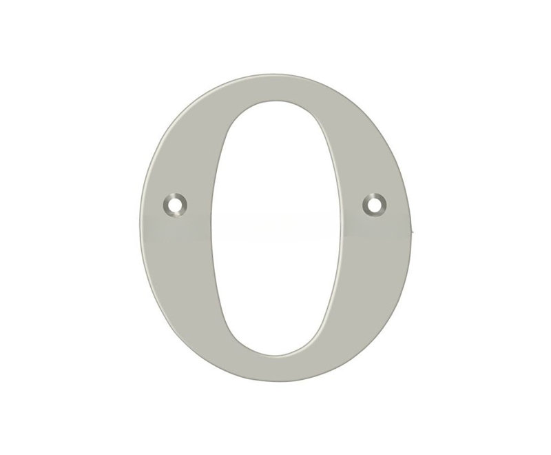 Deltana RL4O-15, lettre résidentielle 4 po, finition nickel satiné, Nickel satiné, O