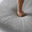 Fauteuil d'appoint moderne surdimensionné, rembourrage amovible en chenille gris doux pour le salon