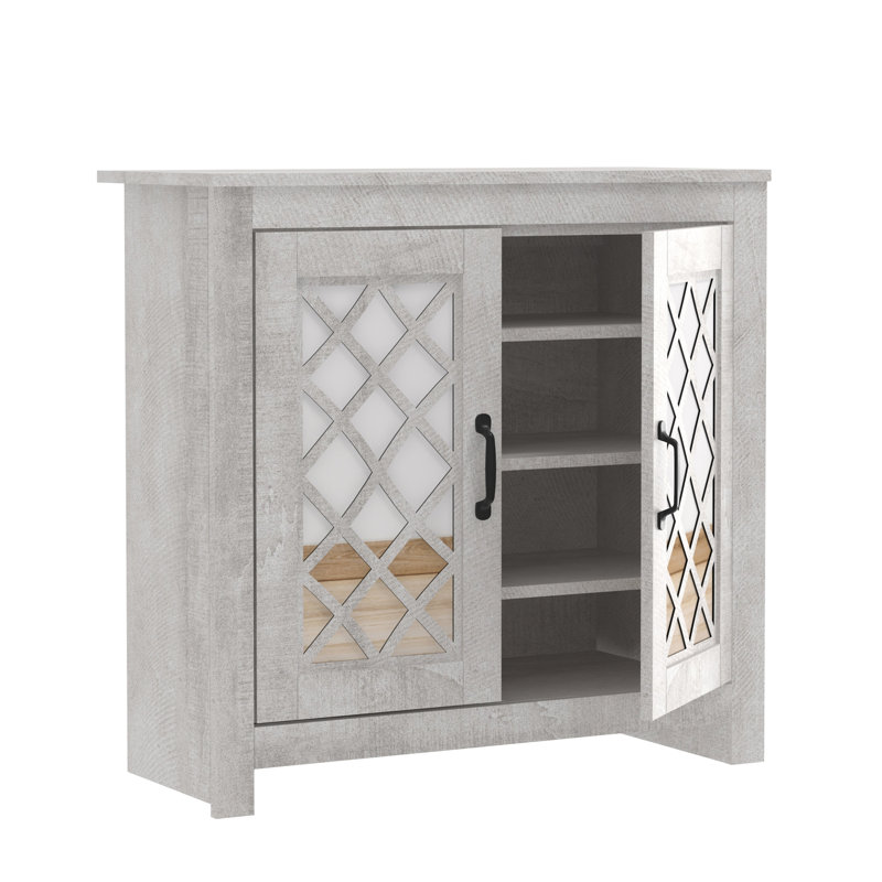 Armoire à chaussures 2 portes Perrault, Chêne gris cendré