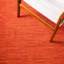 Tapis en laine / coton tissé à la main Kilim en rouge / rouille-234546666