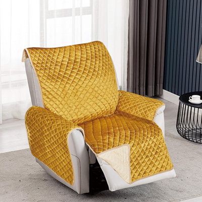 Velvet Antislip Large Recliner Slipcover (28-In)