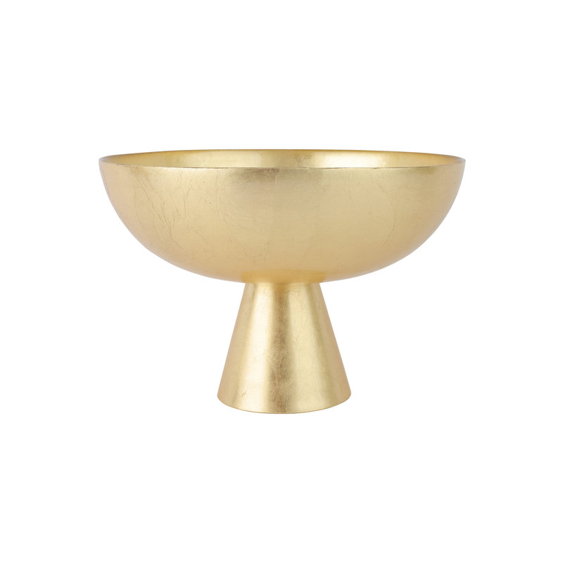 Bol à piédestal moyen en verre lune, 11"