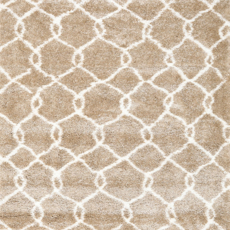 Surface beige contemporaine tapis, Carré 8 pi x 8 pi