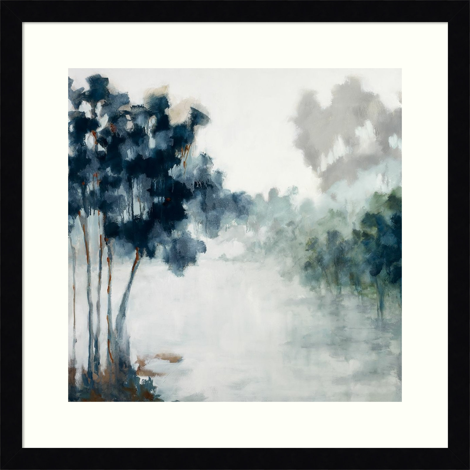Soft Winter Light Print by Jacqueline Ellens, 19" H x 19" W, Black Framed Paper