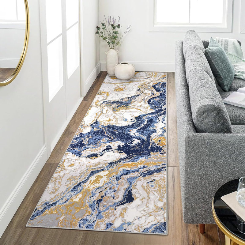 Modern Marble Rug, Rectangle 9' x 12'