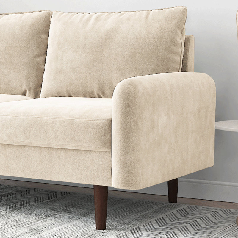 Causeuse Hessville, Velours beige