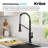 KRAUS Oletto Commercial Style 2-Function Single Handle Pull Down Kitchen Faucet in Matte Black-123498662