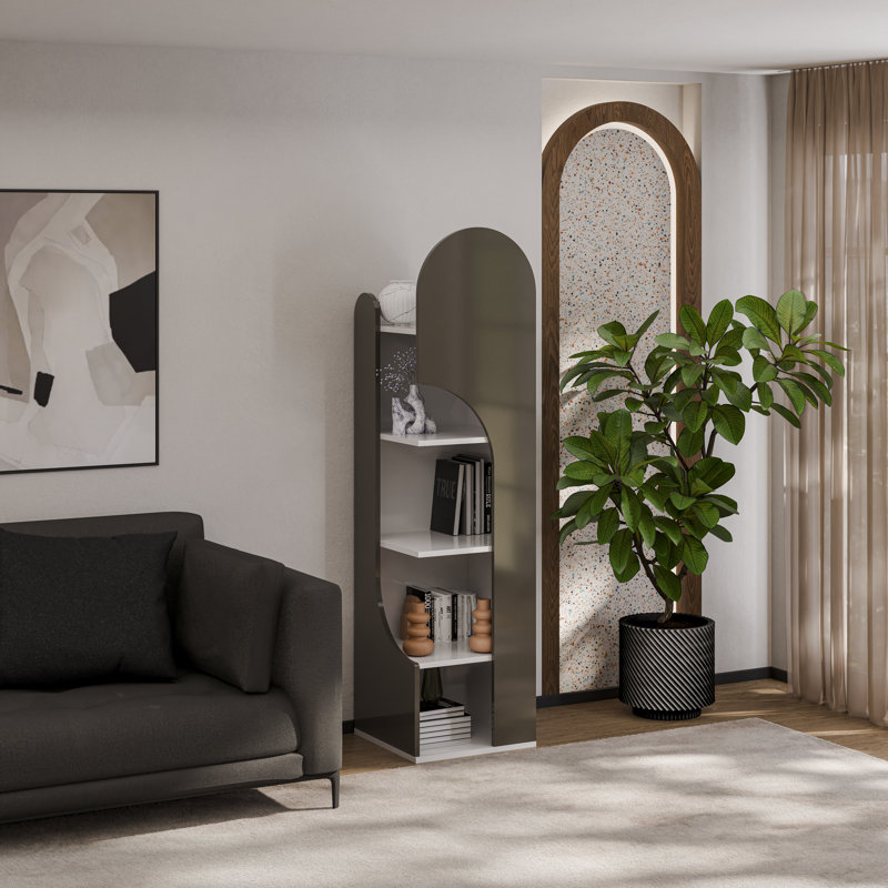 Desa 172cm H x 45cm W Bookshelf, White Galaxy