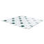 Metro Ion 1" Hex Emerald Dot Glossy White 10-1/4" x 11-7/8" Porcelain Mosaic Floor & Wall Tile