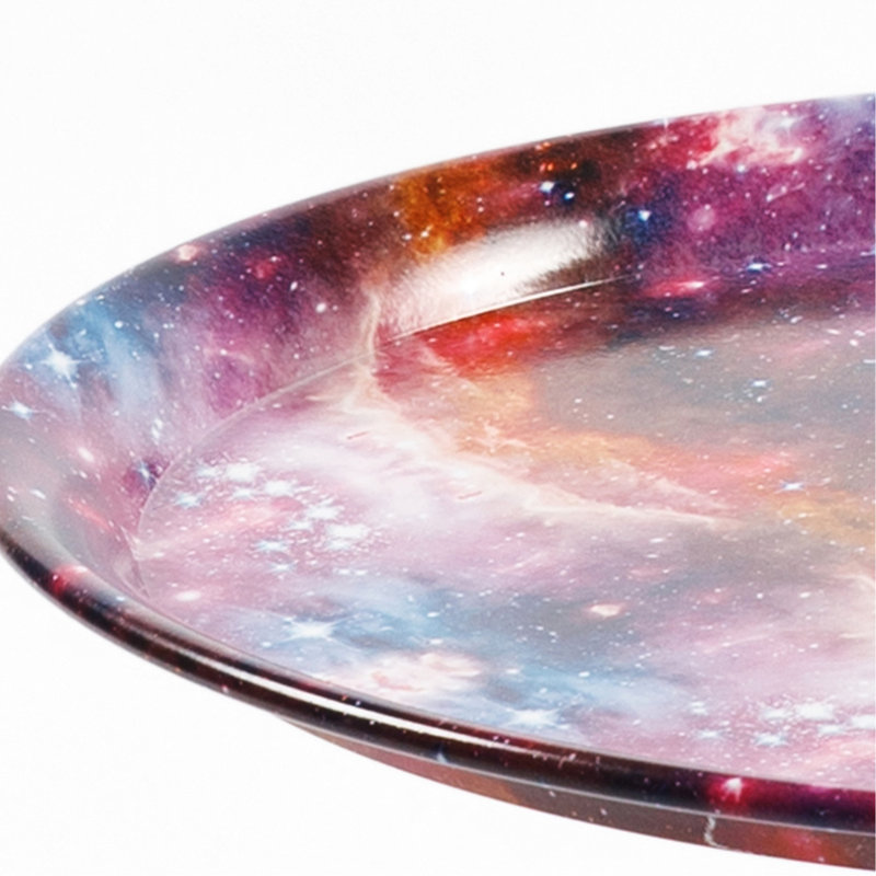 Table d'appoint à queue mauve, table basse ronde en métal, table d'appoint dans les tons, présentoir