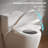 Non-electric Bidet Toilet Combo, Powerful Dual Flush and MAP 1000g, Comfortable Chair Height Toilet,  Quiet Close Bidet Seat