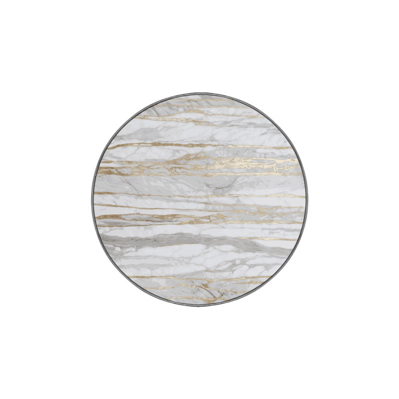 Machine Washable Gray Area Rug, Round 6'