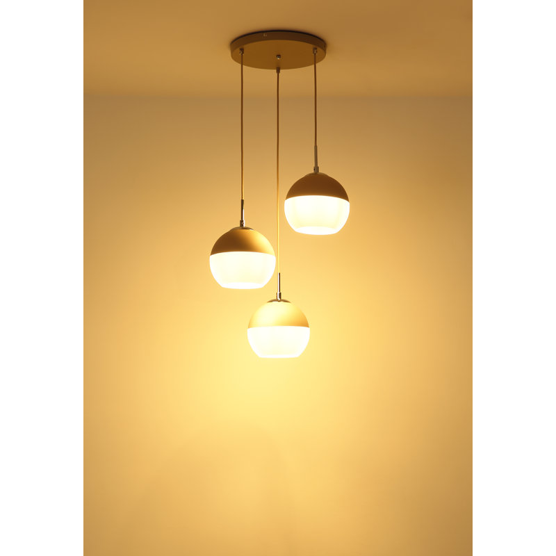 Hollier 3 - Light White Geometric Pendant