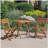 3-Piece Eucalyptus Bistro Set, Square, Natural Oil