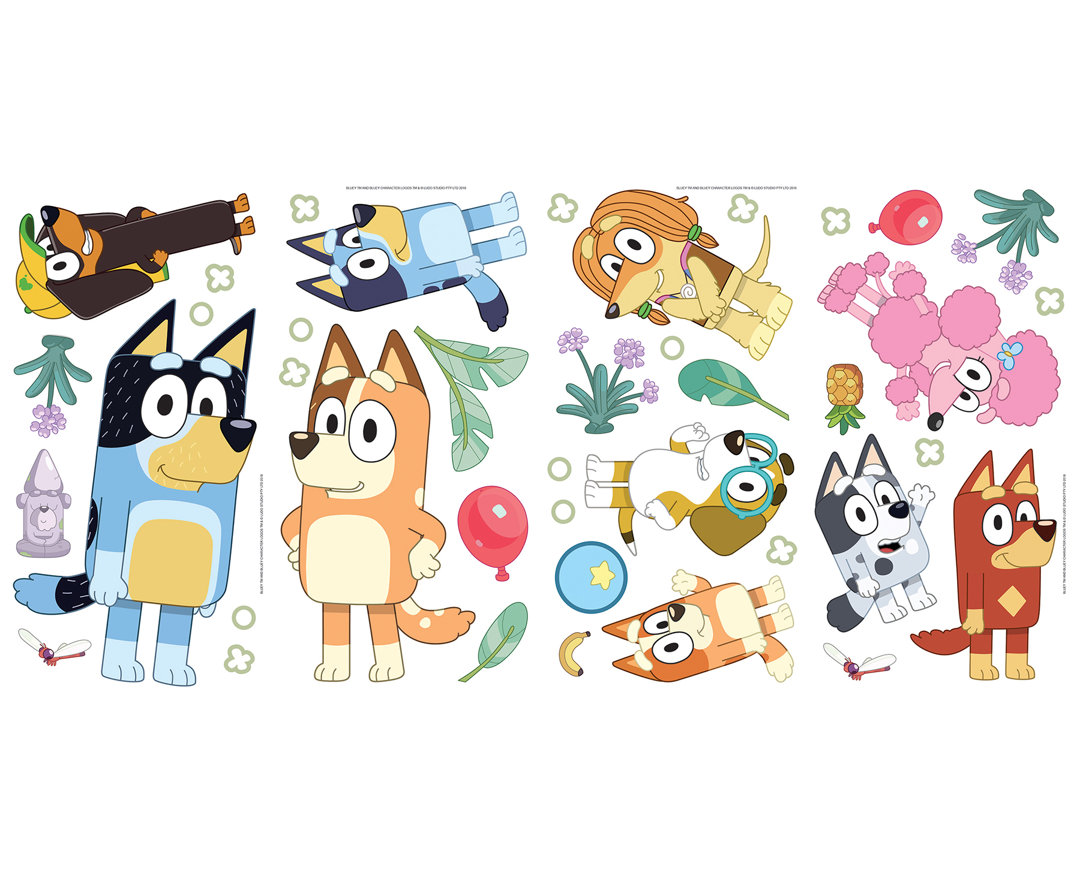 Bluey Family & Friends Wall Decal Room Mates